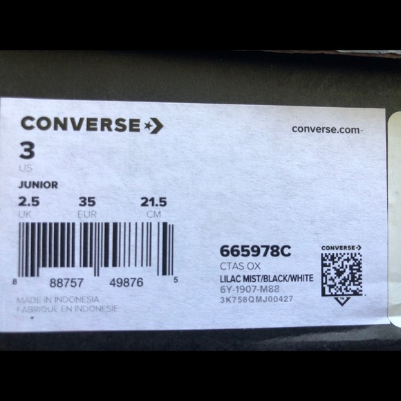 NEW Converse Little Girls All Star Glitter sneaker - Picture 13 of 16